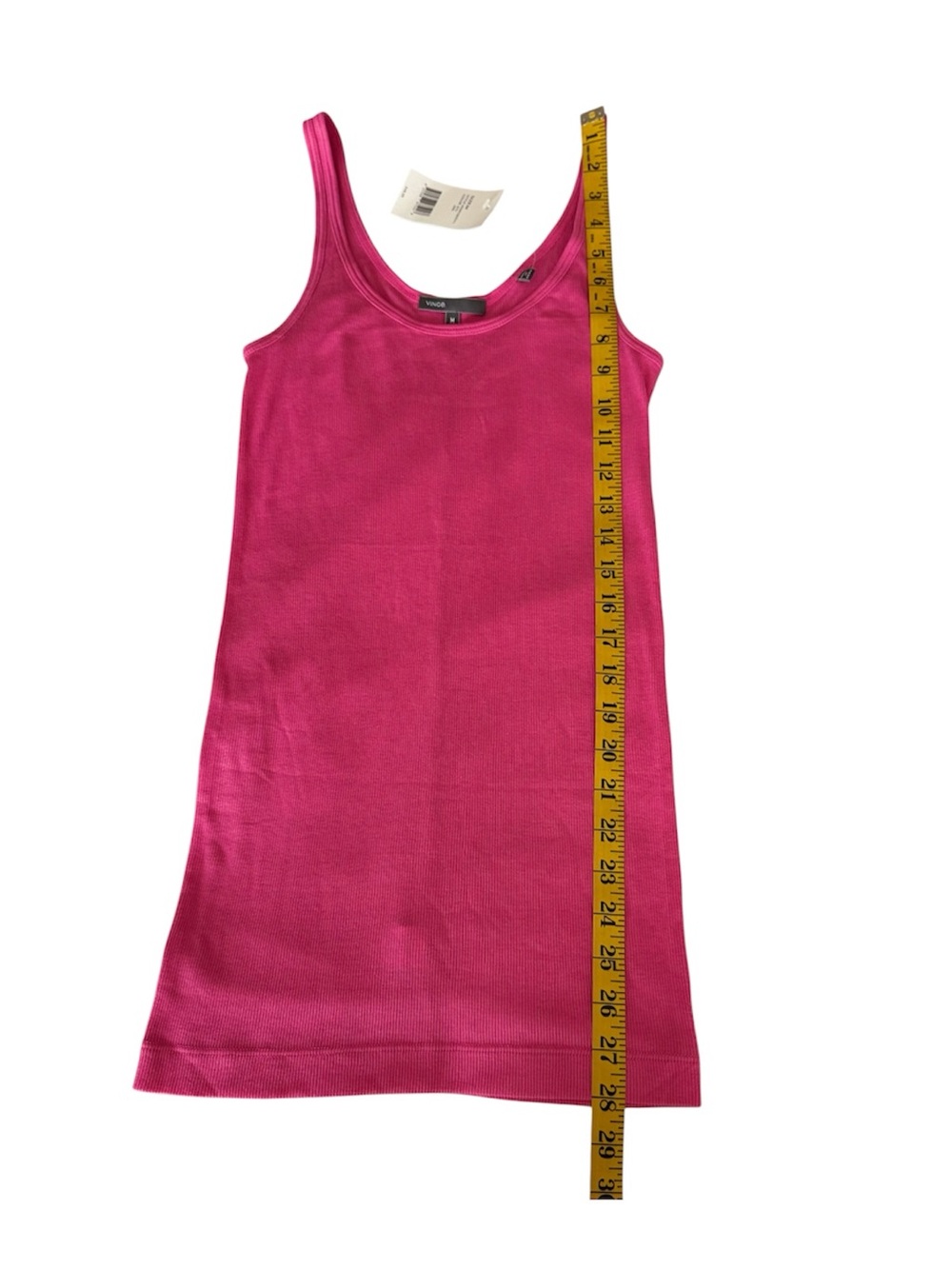 Vince Pink Ribbed Tank Top - Picture 5 of 10